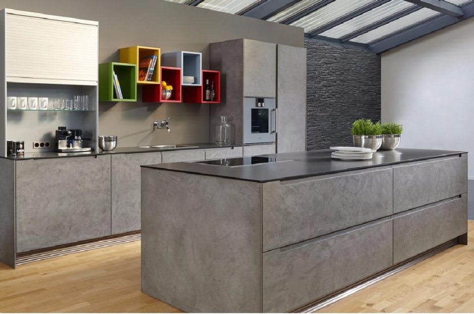 Кухня Эггер бетон