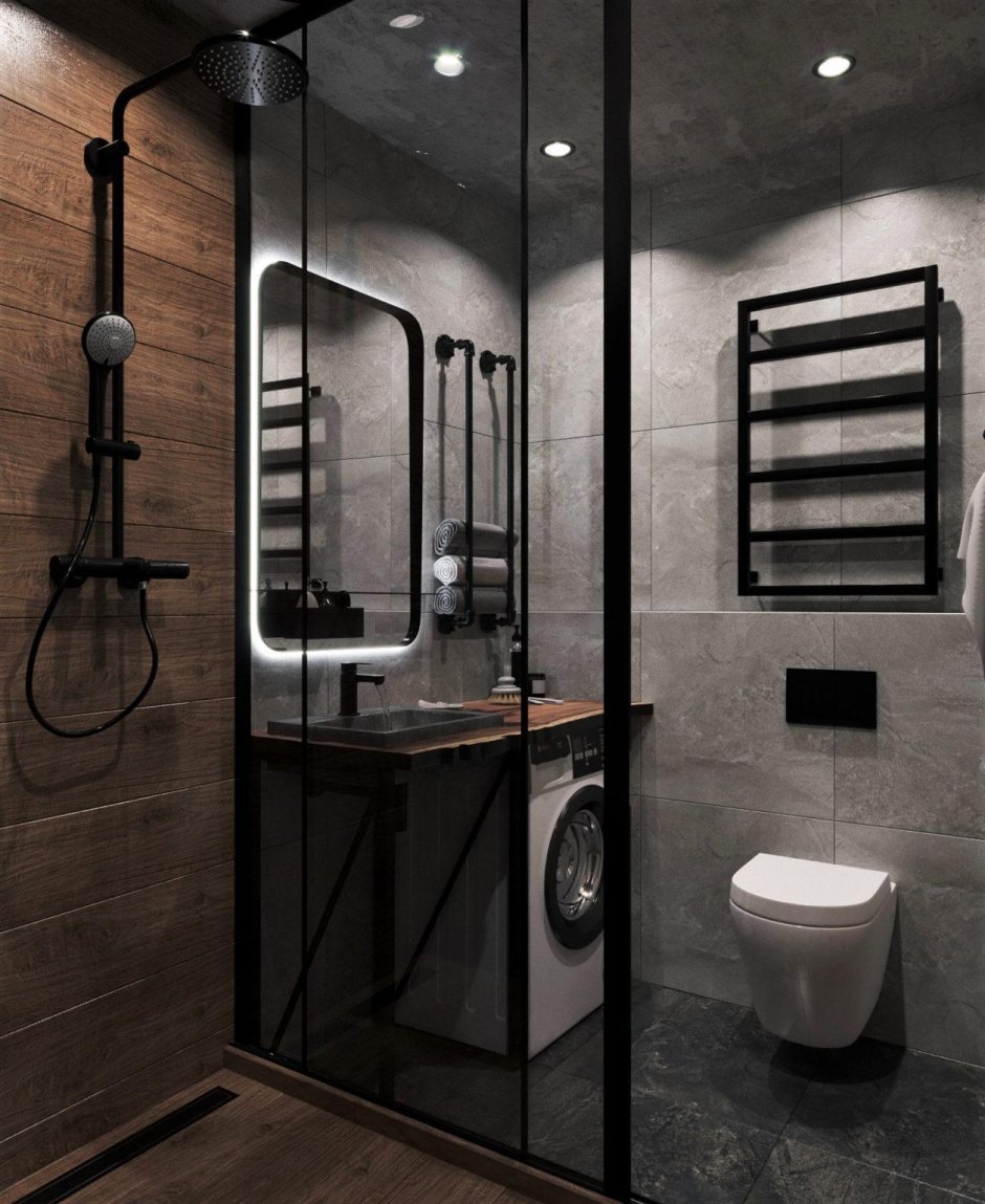 Электрический полотенцесушитель над ванной