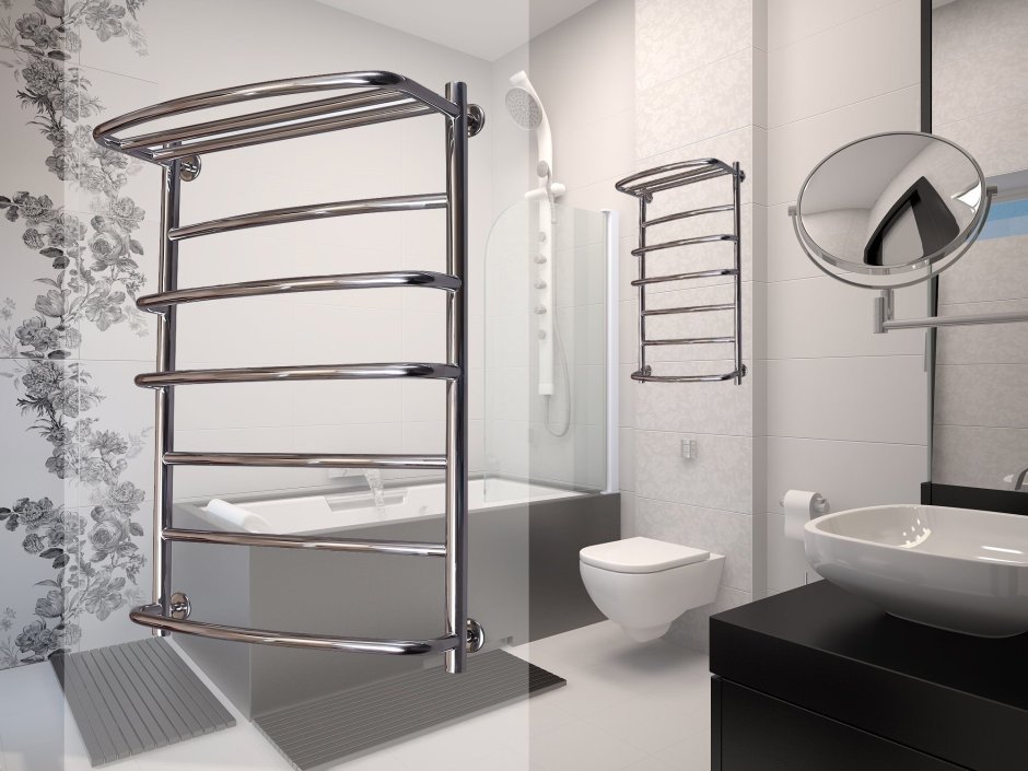 Полотенцесушитель над унитазом