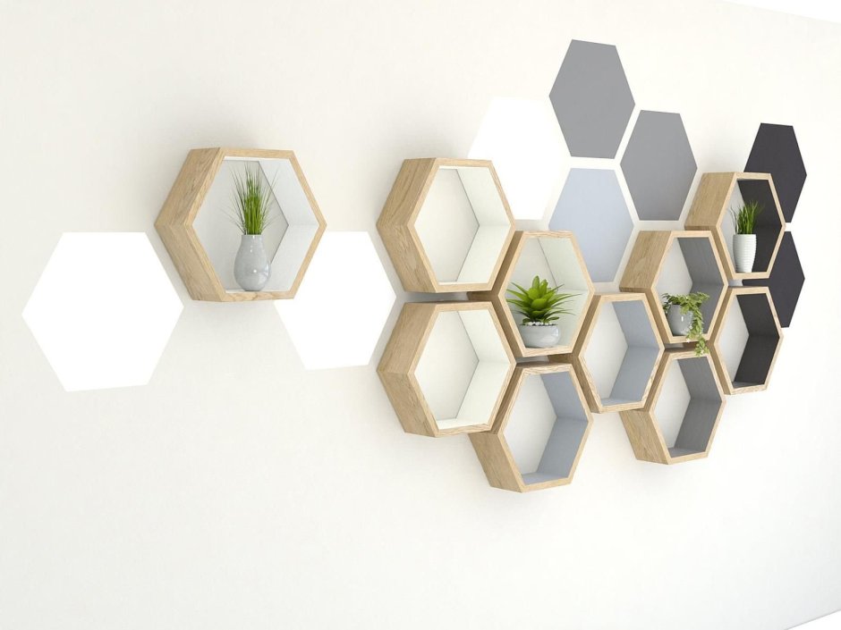 Декор настенный фито дизайн соты Гексаген