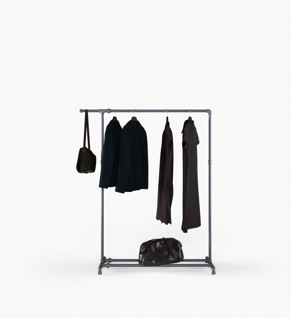 Вешалка-рейл напольная в стиле лофт