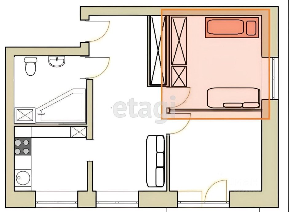 Хрущёвка перепланировка 44м