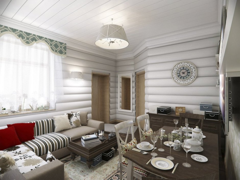 Дома из клееного бруса в стиле Прованс