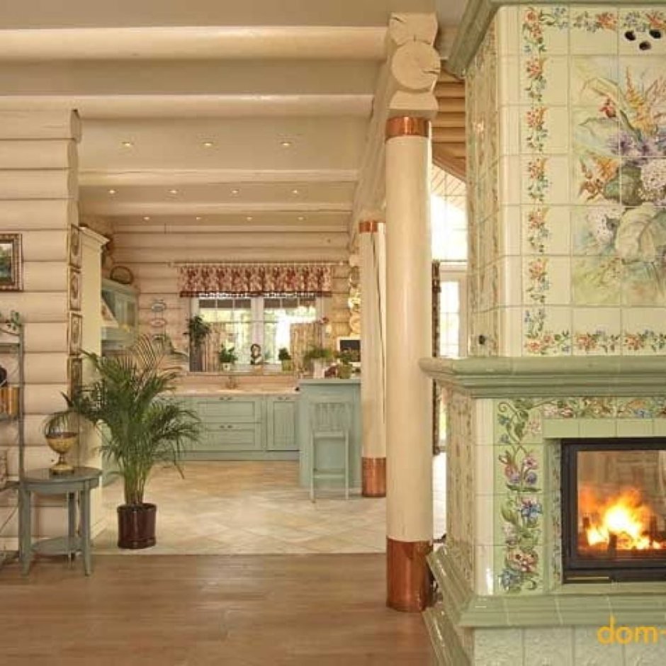 Кирпич в интерьере Прованс