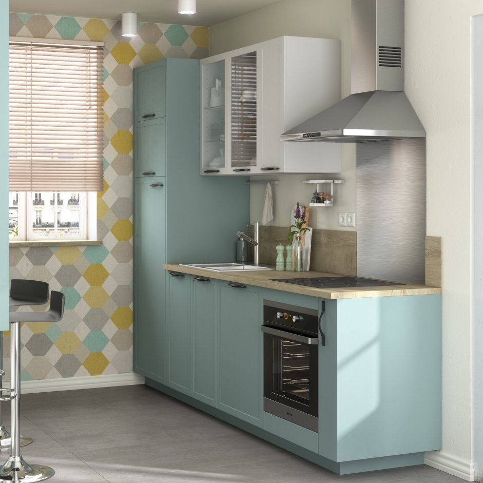 Кухня Томари Леруа Мерлен голубая