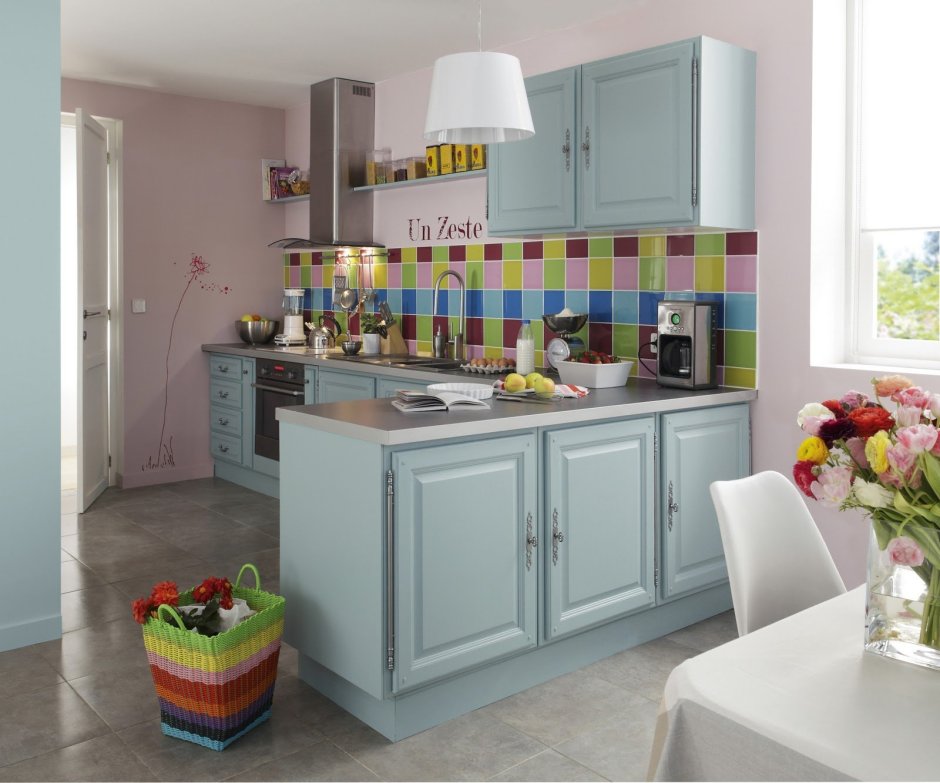 Бирюзовая кухня Леруа Мерлен
