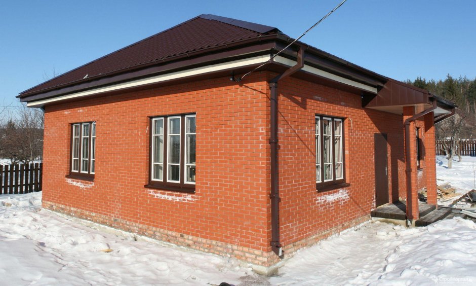 Дома из красного кирпича одноэтажные