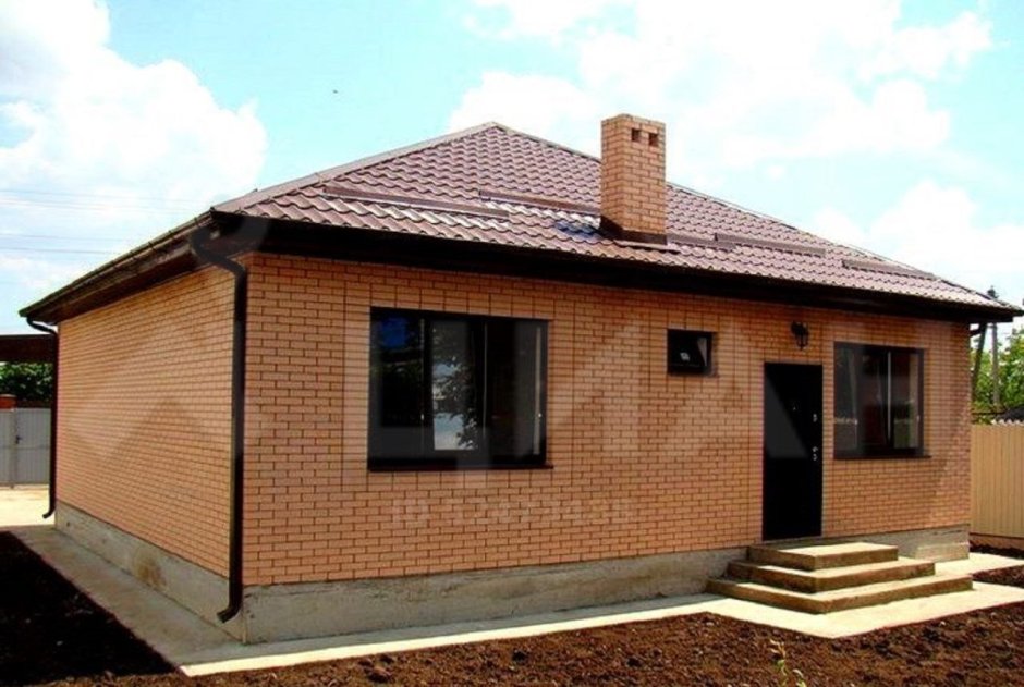 Одноэтажный кирпичный дом 60 кв м