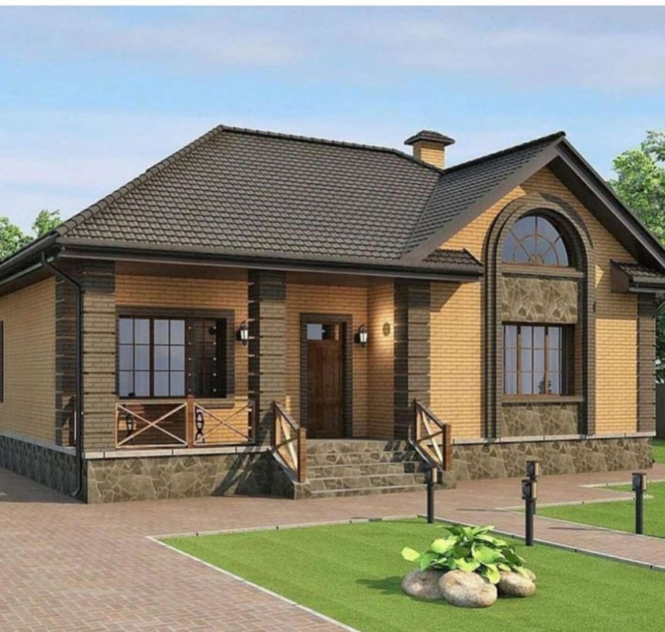 Одноэтажный дом 120кв с террасой