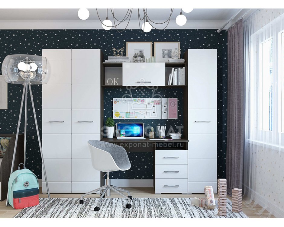 Детская Ненси венге-белый