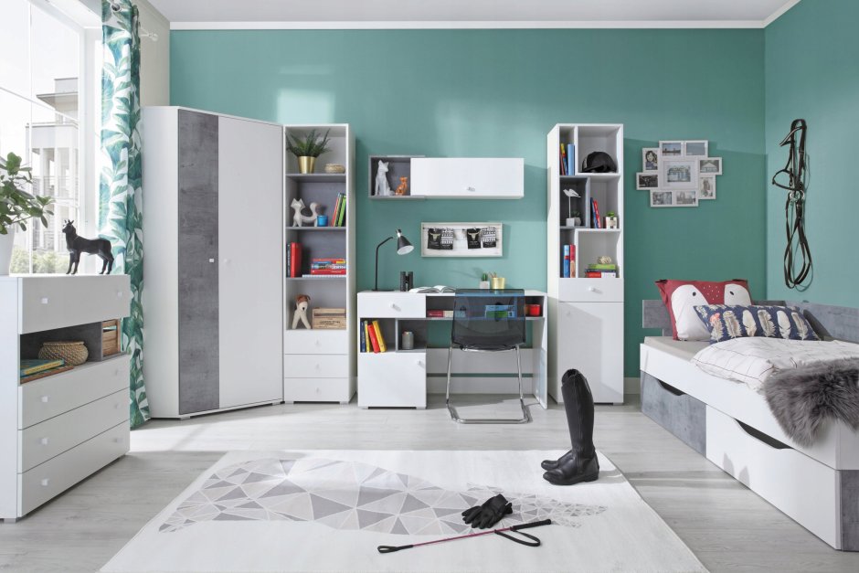 Мебель белая Молодежная Сигма