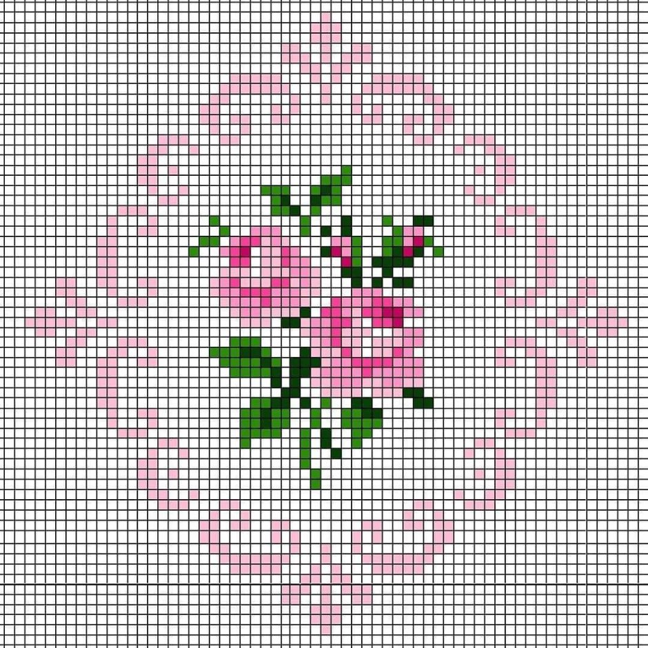 Вышивка Лаванда крестиком