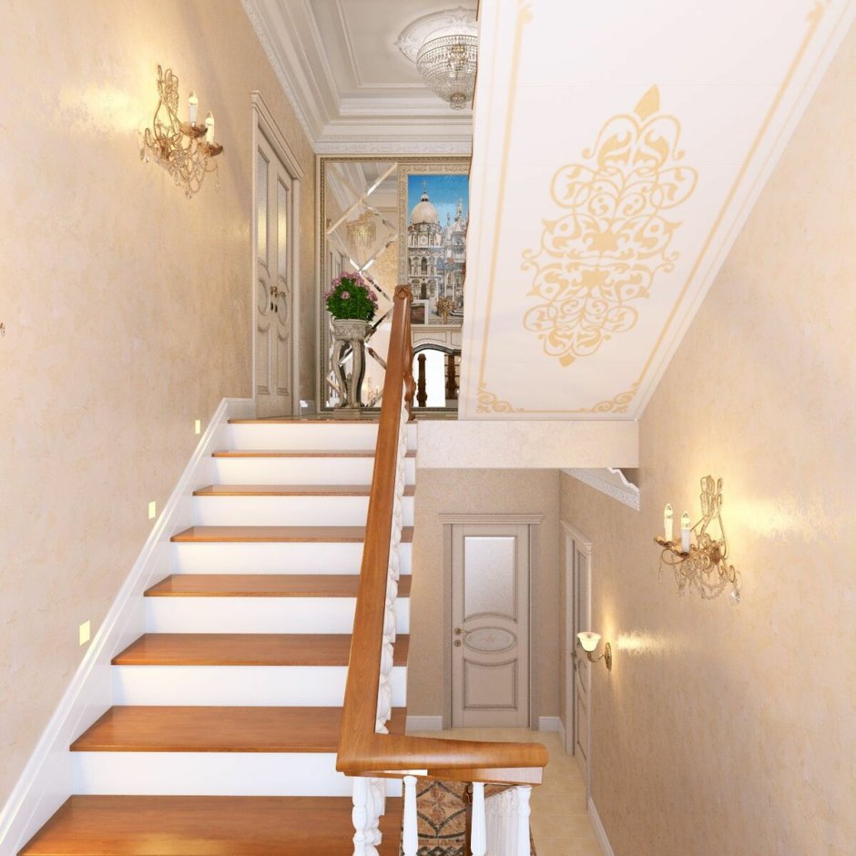 Молдинги на лестнице