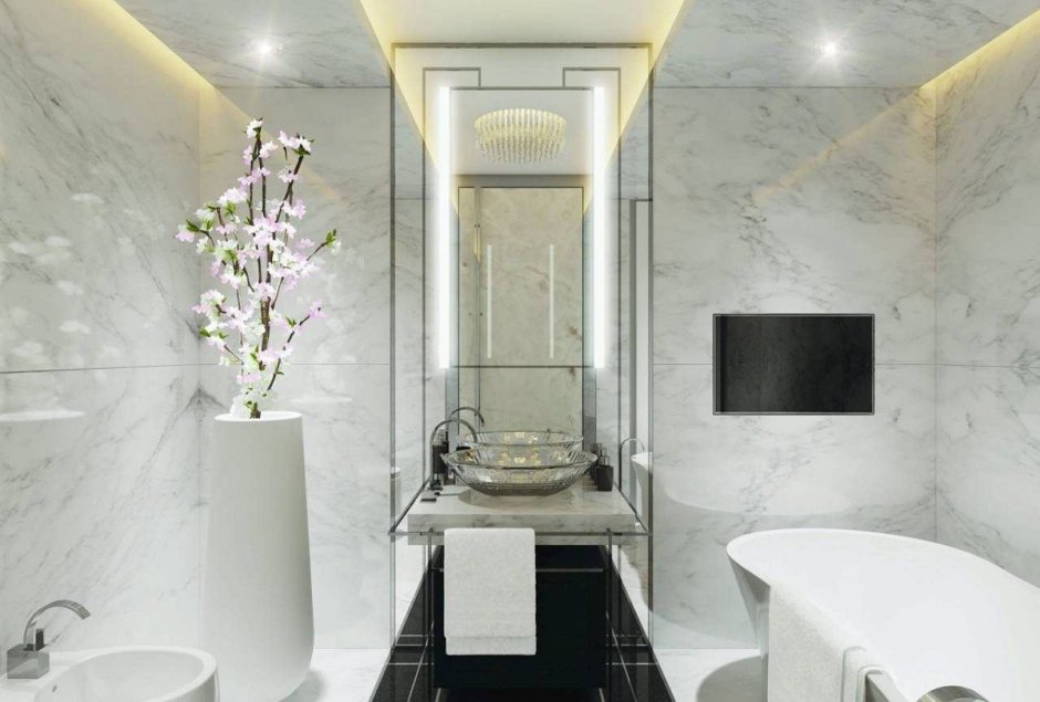 Панели под мрамор для ванной