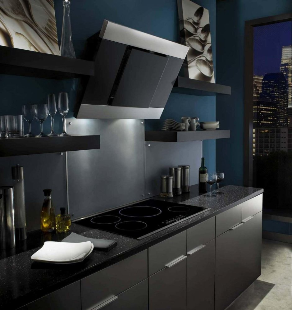 Вытяжка для кухни серая