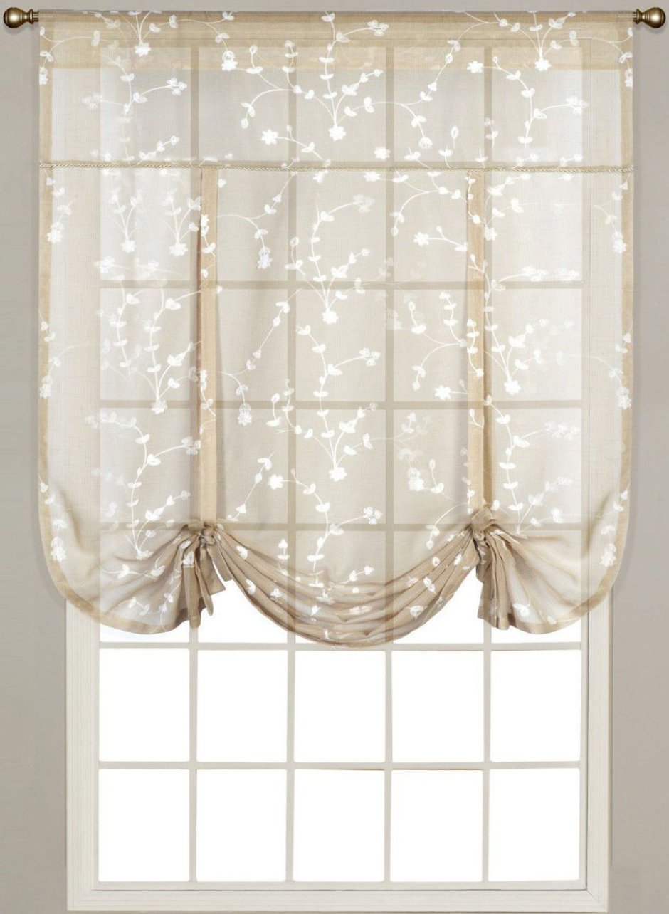 Тюль на подвязках