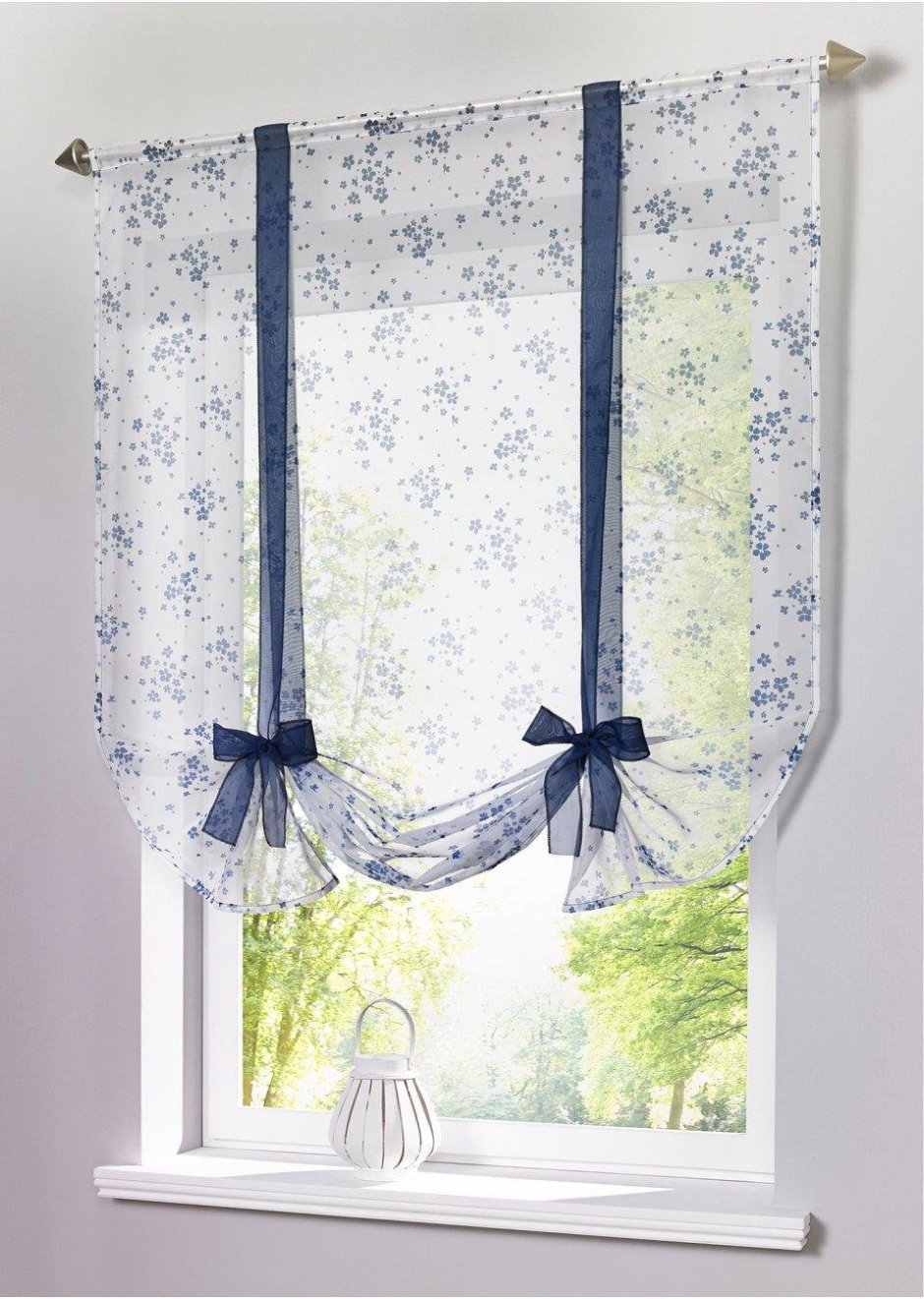 Римские шторы с подвязками