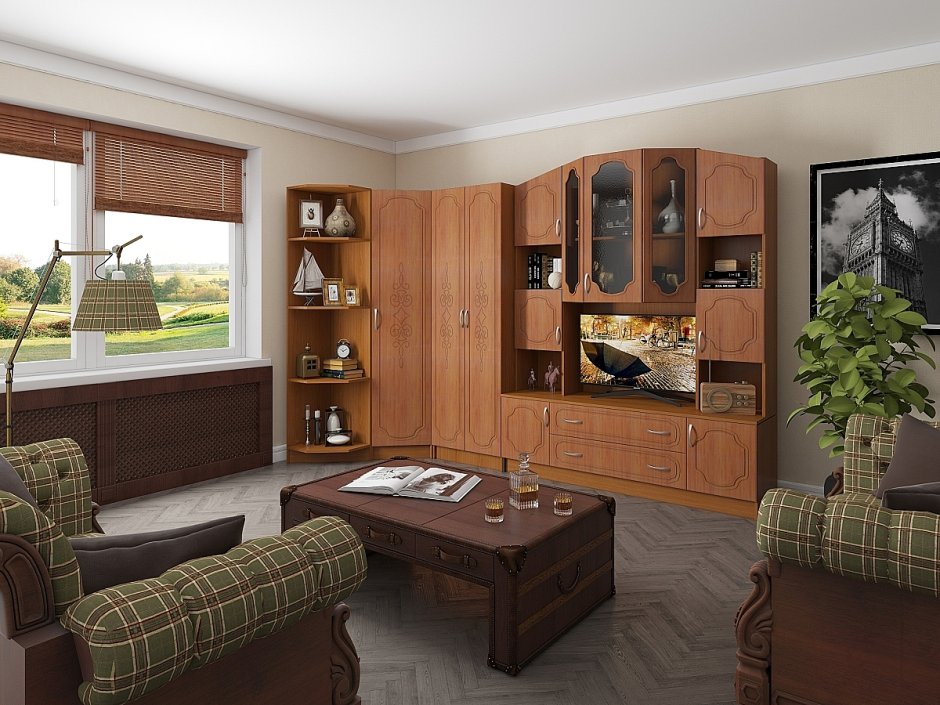 Цвет мебели ольха и орех