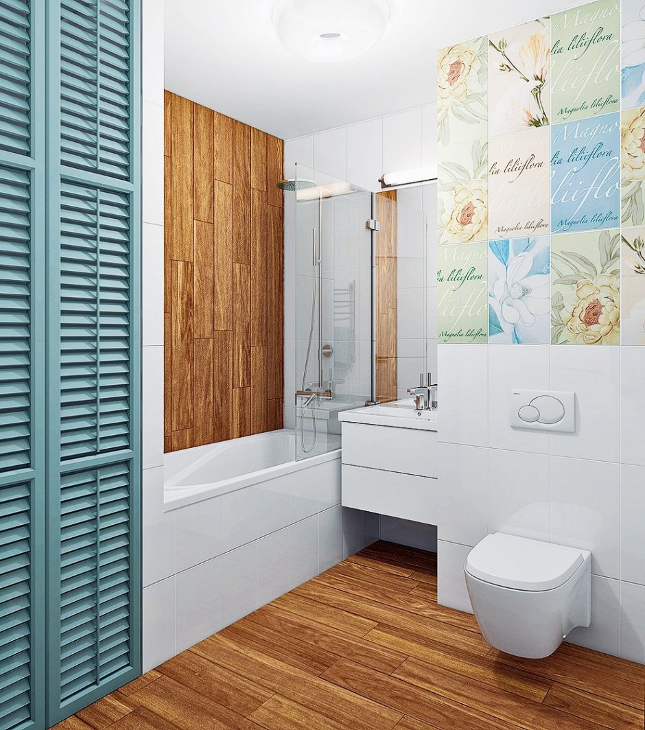 Экран для ванны из жалюзийных дверок