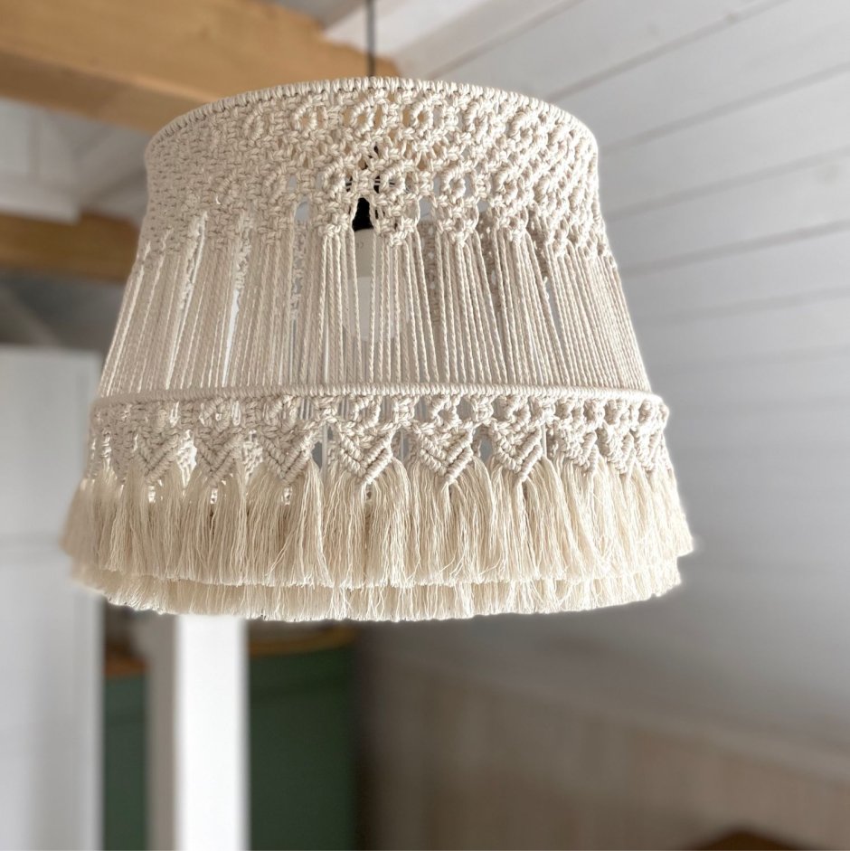Макраме абажур для настольной лампы