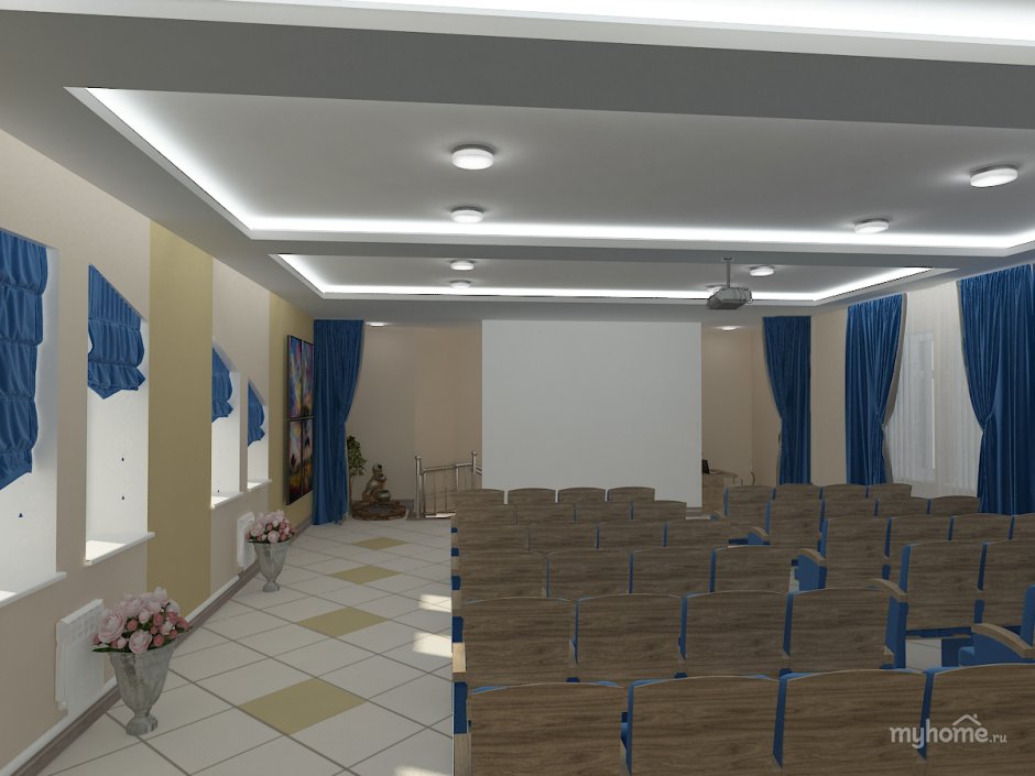 Экран в актовый зал