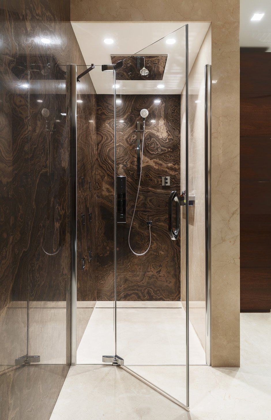 Душевая в стиле мрамор