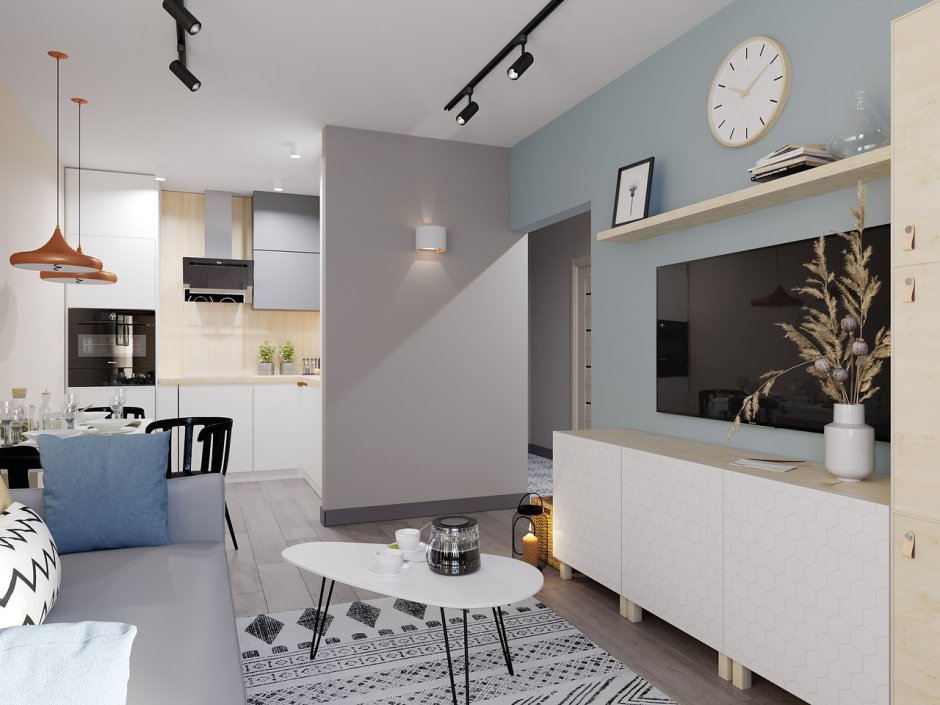 Проект однокомнатной квартиры 39 кв.м