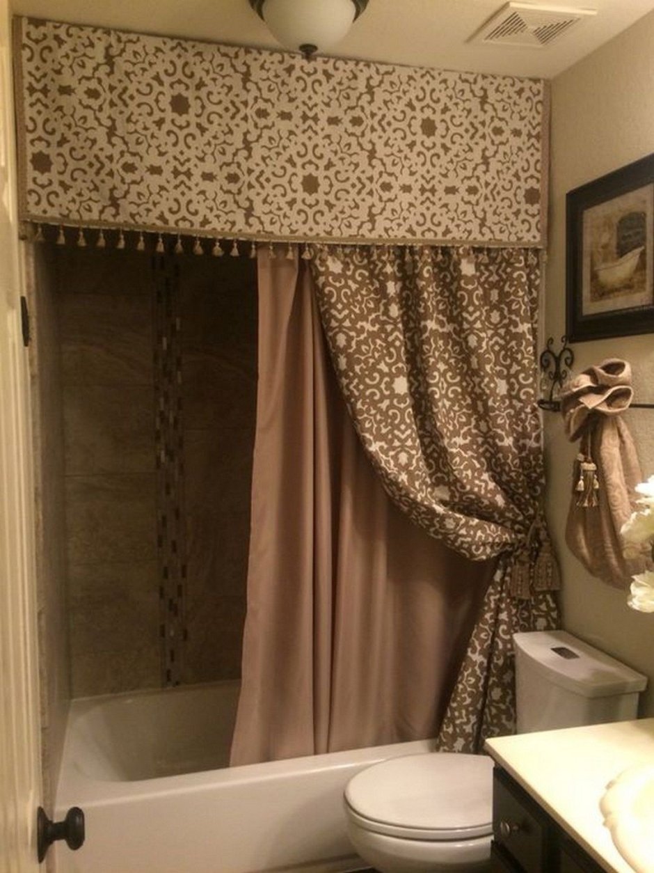 Штора для ванной в интерьере