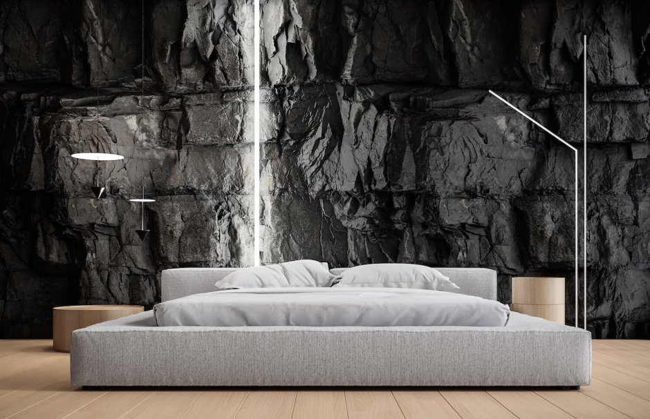 Стена скала и мох