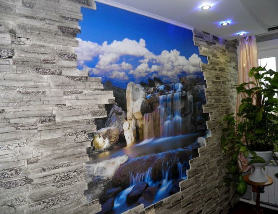 Каменная стена декор