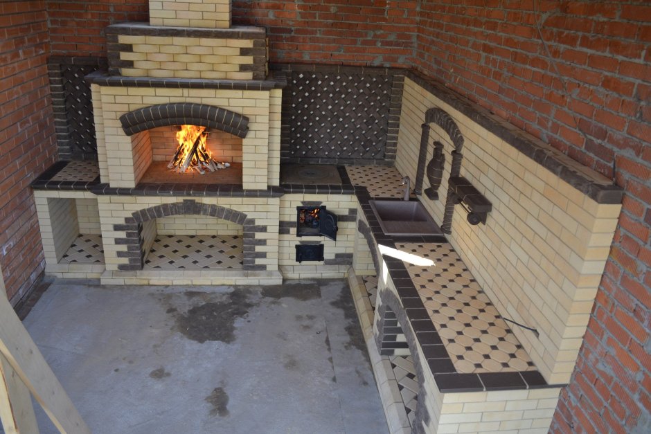 Мангальная зона гриль барбекю