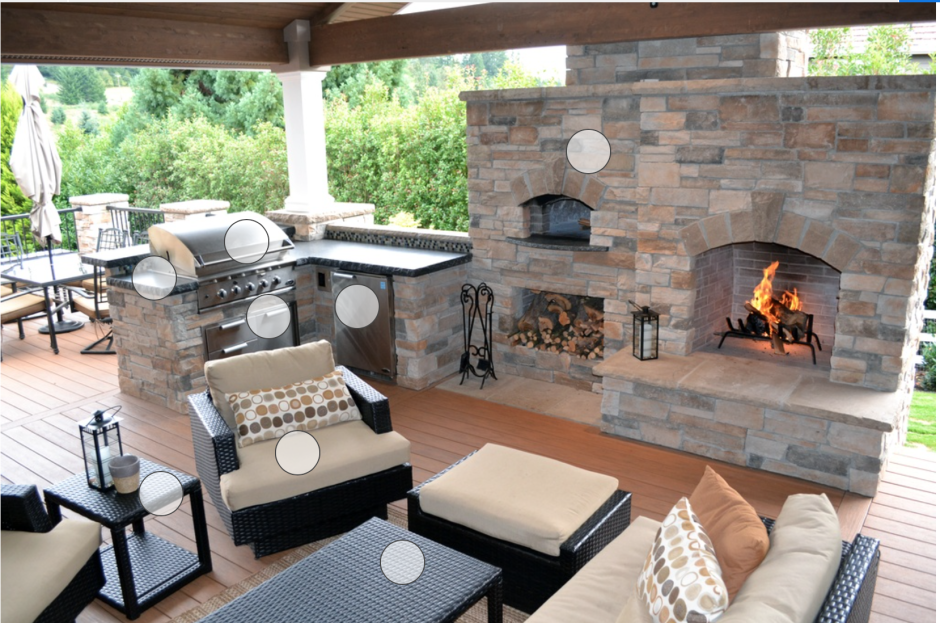 Угловой барбекю комплекс