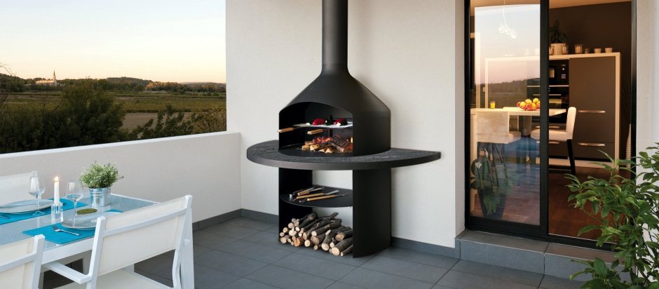 Камин мангал из кирпича