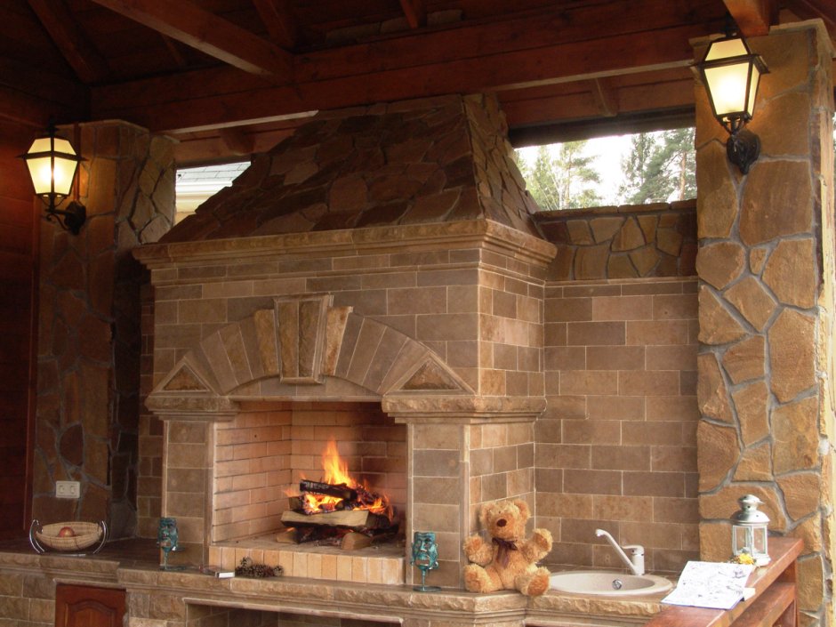 Беседка с барбекю