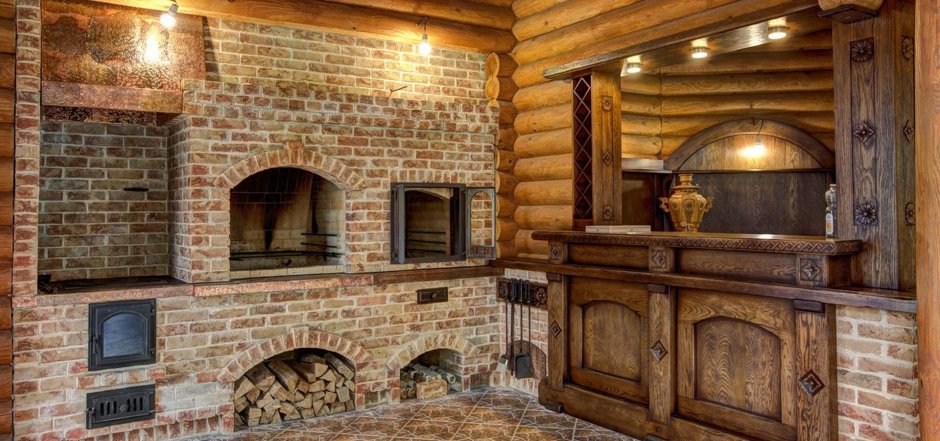 Камин-барбекю для беседки