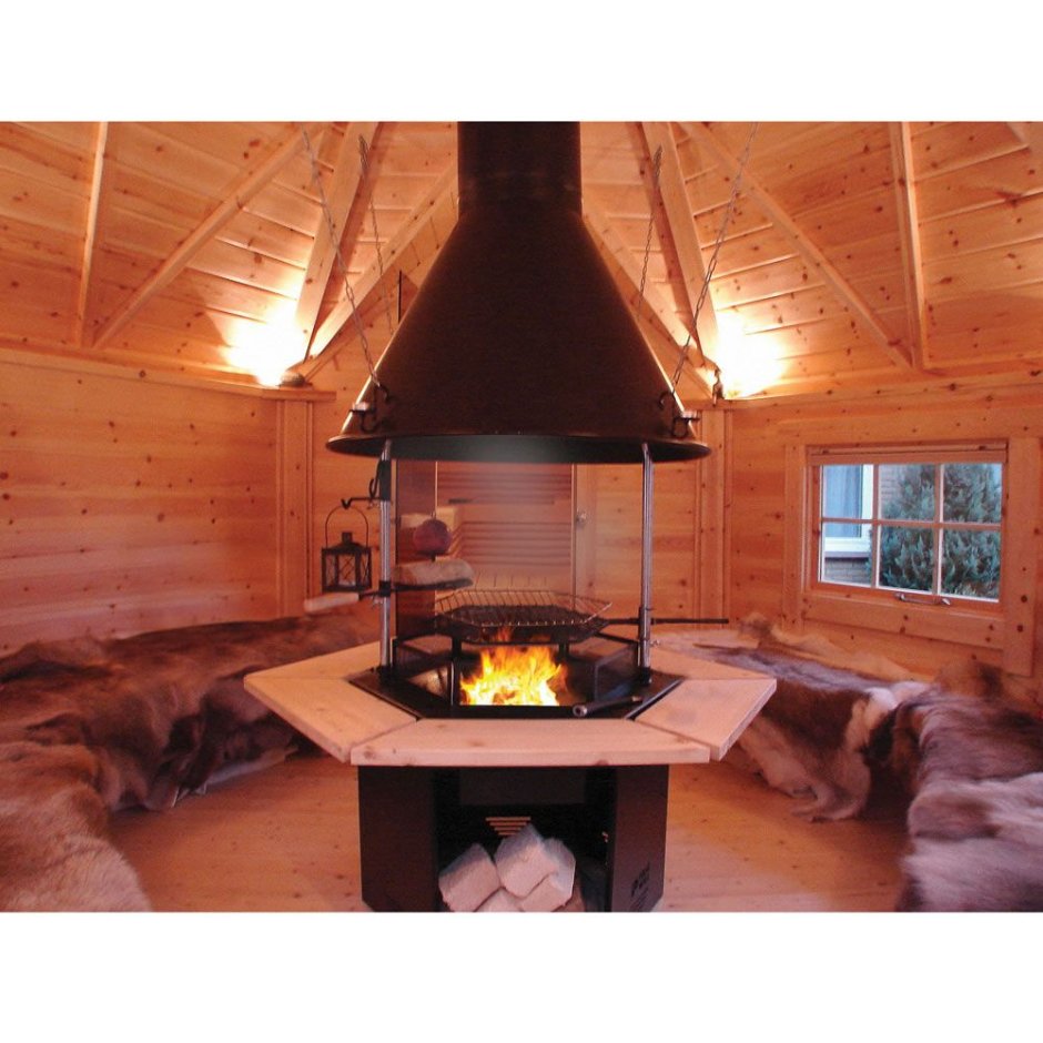 Беседка с камином