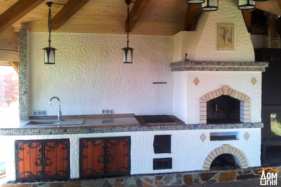 Каминопечь с. лежанкой Туликиви