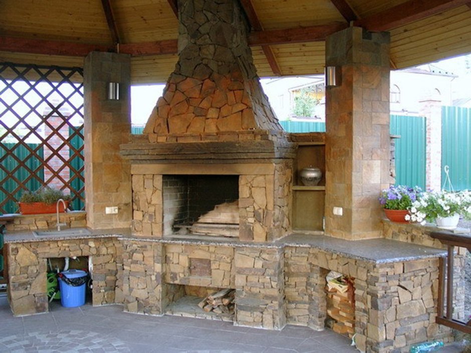 Печь в интерьере кухни