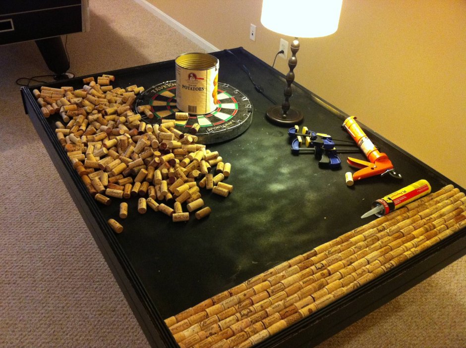 Столешница из пробок от вина