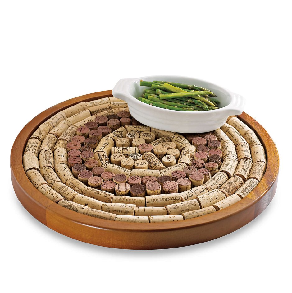 Поднос из винных пробок