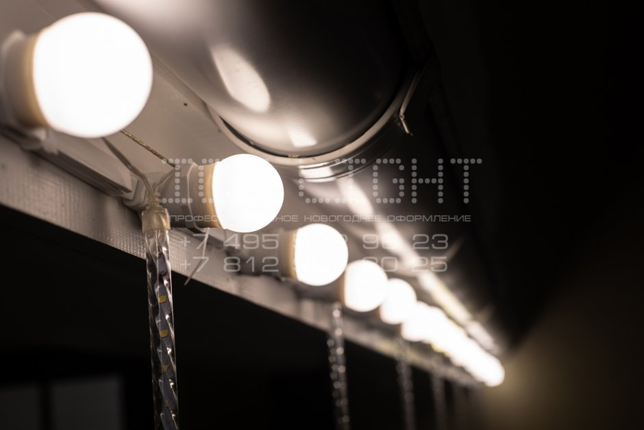 Подсветка фасада гаража