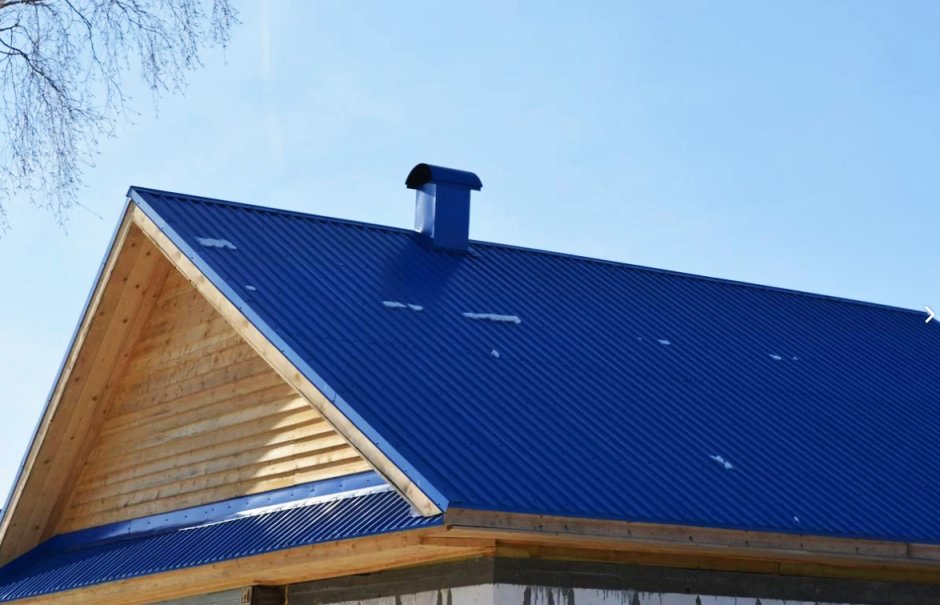 Кровля синего цвета