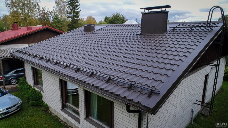 Четырёхскатная крыша металлочерепица