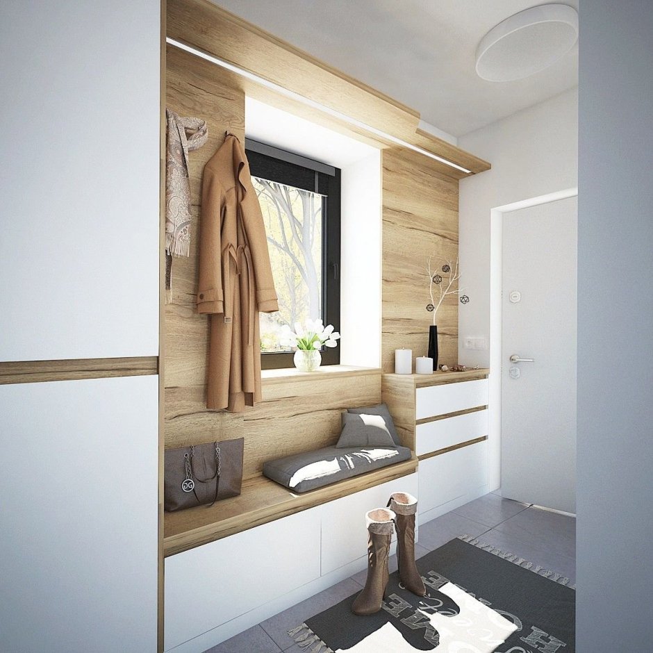 Функциональная прихожая для большой семьи