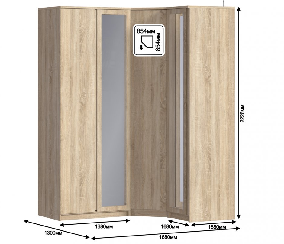 4108 Шкаф угловой ольха