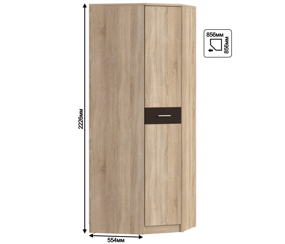 Сакура шкаф угловой венге/лоредо