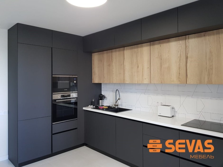 Черный графит Эггер кухни