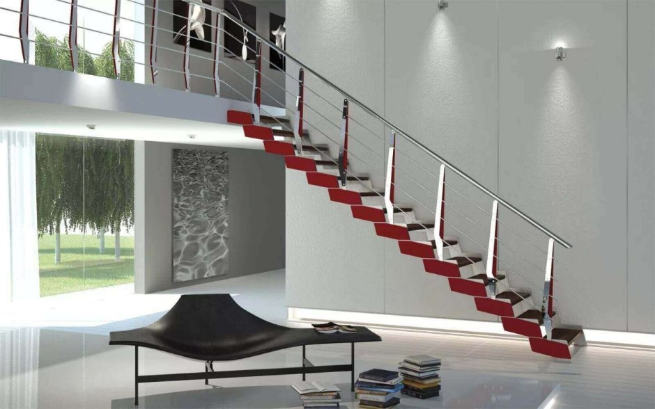 Металлические перила в стиле лофт