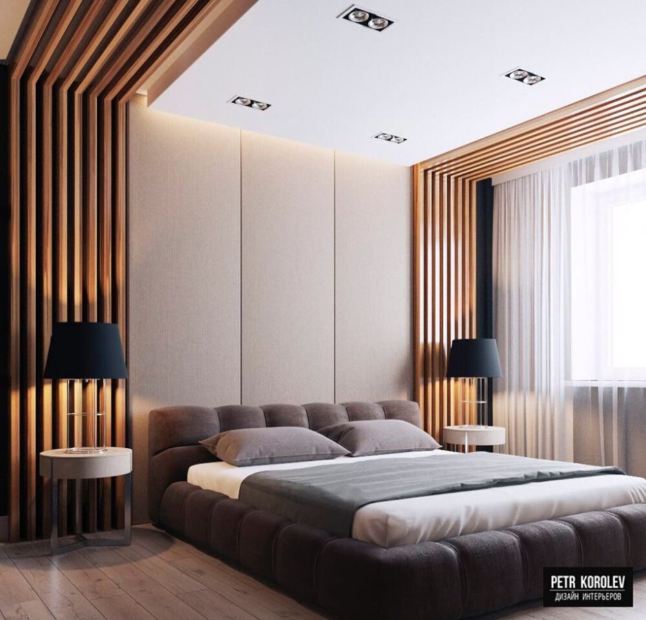 Шкаф купе за кроватью