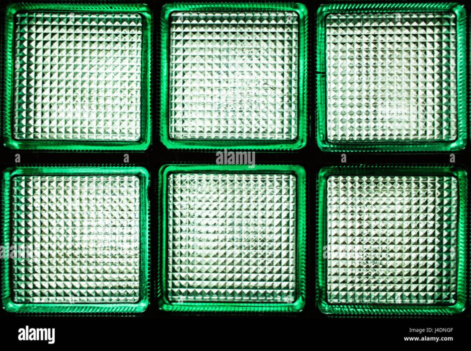 Стеклоблоки зеленые